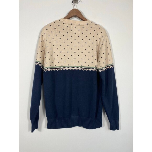 Weatherproof Vintage Men’s Sweater Moose Fair Isle Crewneck Size M - Picture 4 of 7